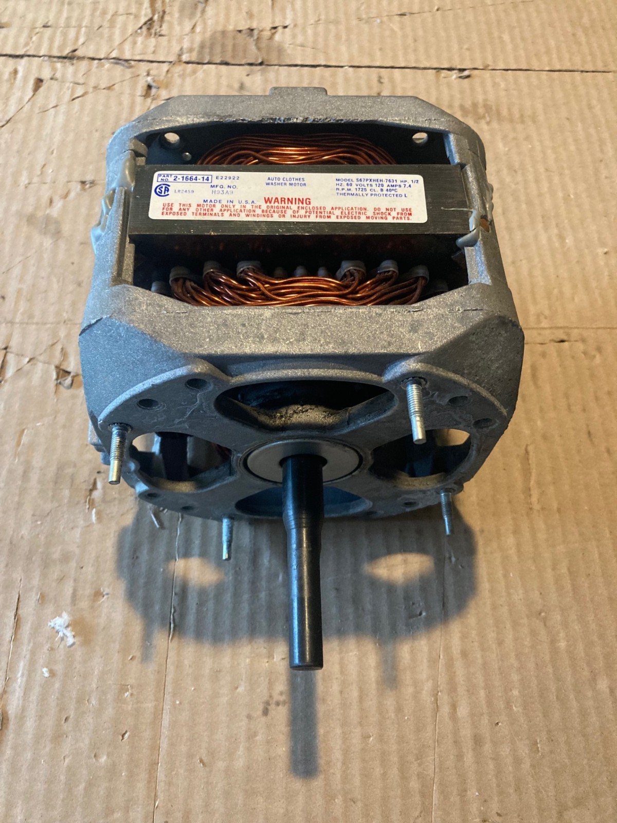 OEM One Speed Maytag Dependable Care Washer Motor 2-1664-12 201805 gallery