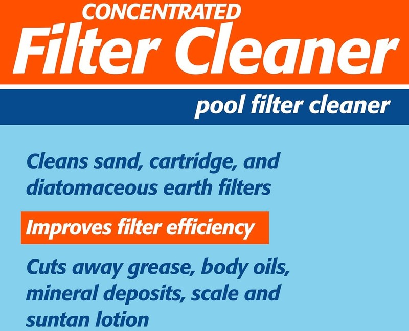 Liquid Pool Filter Cleaner - 1 Quart, Cleans Sand, Cartridge, D.E. Filters gallery