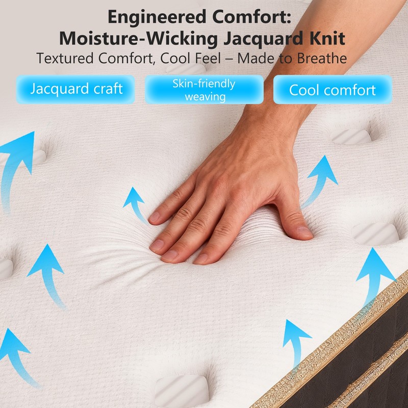 10" 12" Memory Foam Medium Spring Mattress for Pressure Relief & Soundly Sleep gallery
