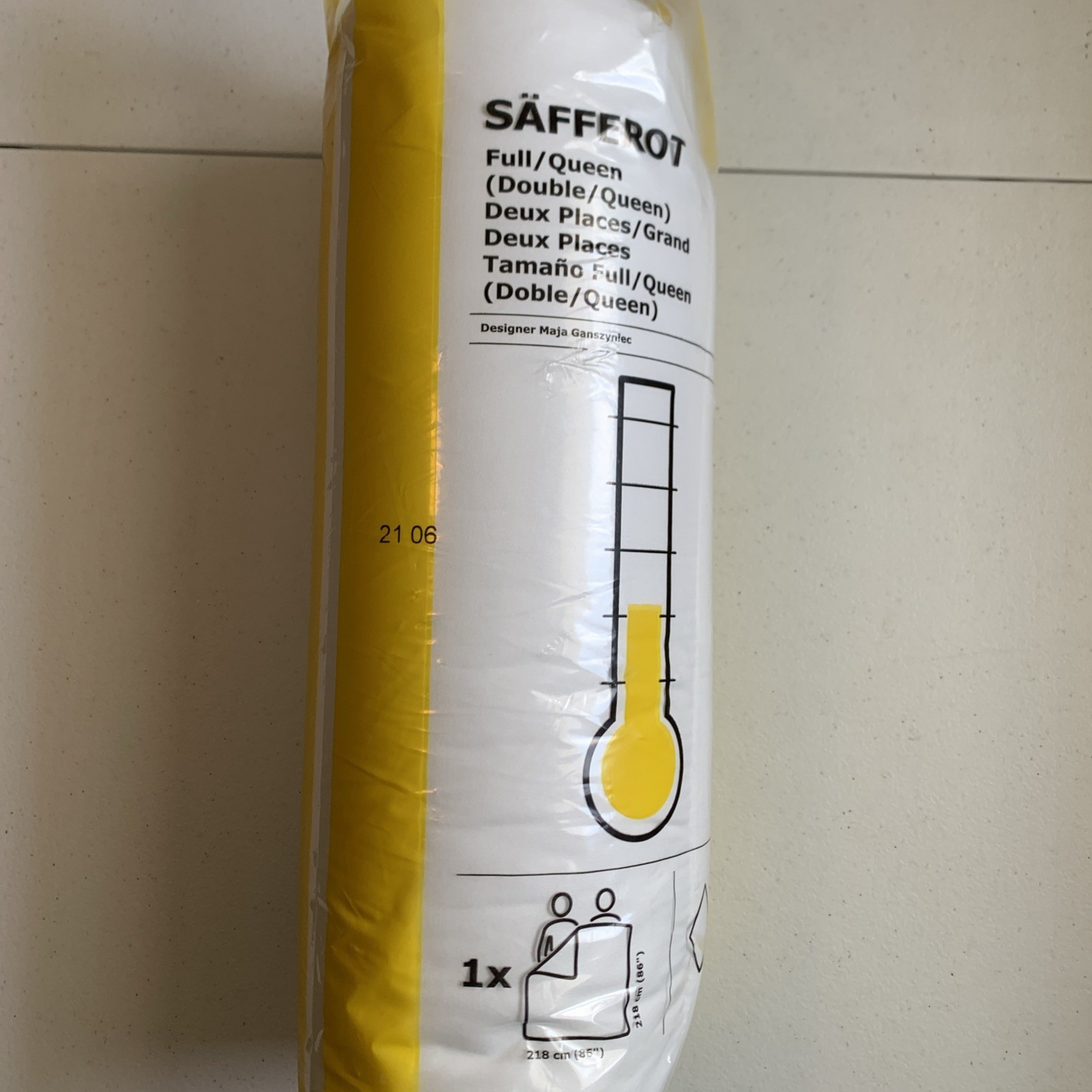 New IKEA SAFFEROT Full/Queen Duvet Insert Light Warm Comforter White 86”x86” gallery