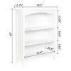 eHemco 3 Tier Bookcase Book Shelf with 2 Arched Supports, 40 Inches(Collectible) gallery