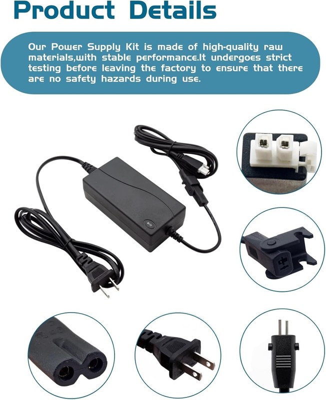 Serta Adjustable Bed Base 3 Piece Switching Power Supply Adapter Kit Replacement gallery