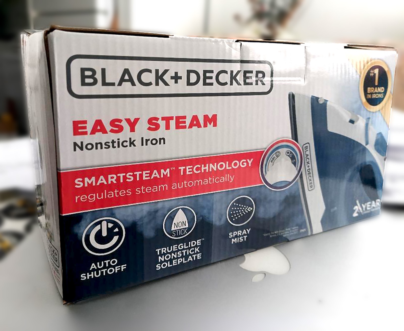 BLACK+DECKER Easy Steam Compact Iron with Automatic Shutoff, Nonstick Plate gallery