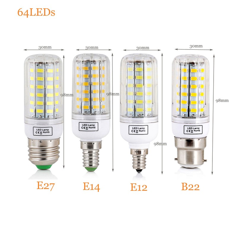 E27 E14 E12 B22 LED Corn Bulb 5730 SMD Light Corn Lamp Incandescent 20W - 160W gallery