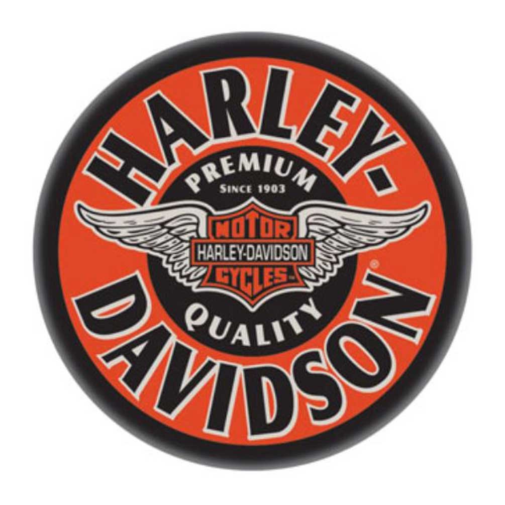 Harley-Davidson Winged Bar & Shield Round Cafe Table - Black & Orange HDL-12328 gallery