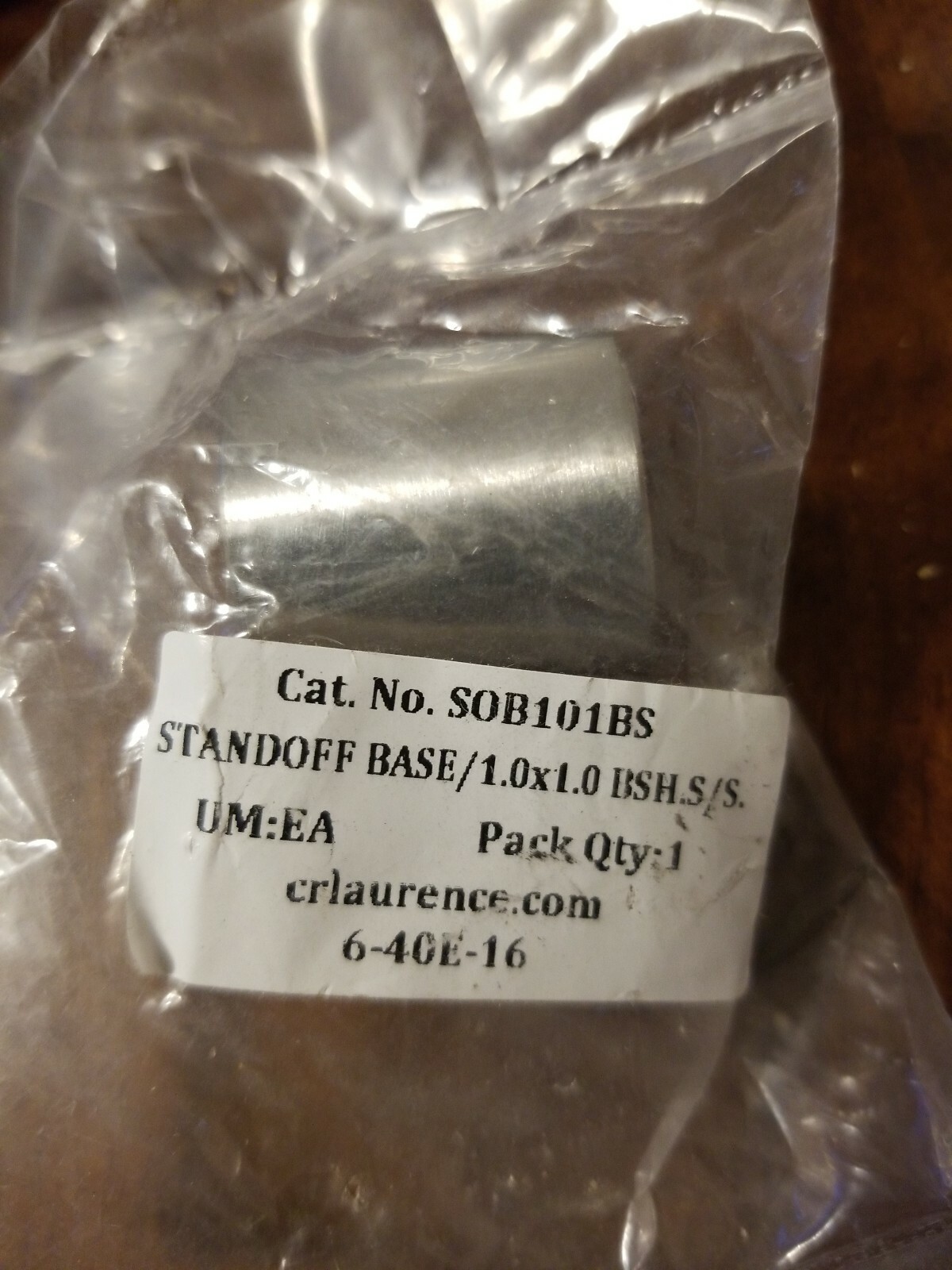 CRL Standoff Base Brushed Stainless 1" X 1" S0B101BS Pkg of 1 gallery