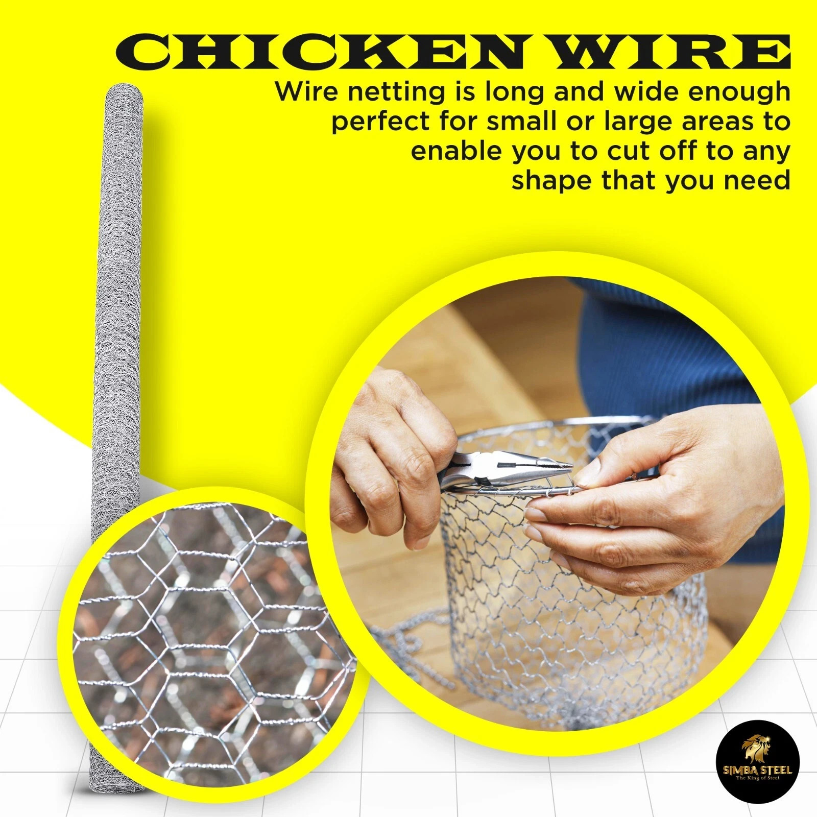 Poultry Netting 48in x 150FT Galvanized Hexagonal Chicken Wire 1 Inch Mesh Roll gallery