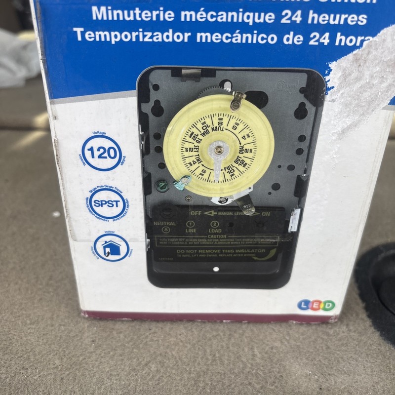 Intermatic T101 24-Hour Mechanical Time Switch 40A 120V SPST Indoor NEMA 1 gallery