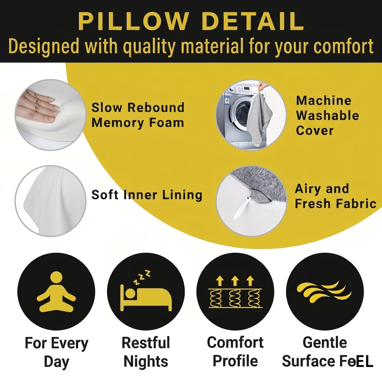 Memory Foam Knee Pillow for Side Sleepers gallery