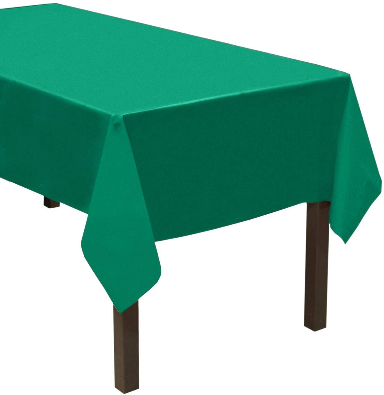 Party Essentials Heavy Duty Rectangle Table Cover - KELLY GREEN - 54 in x 108 in gallery