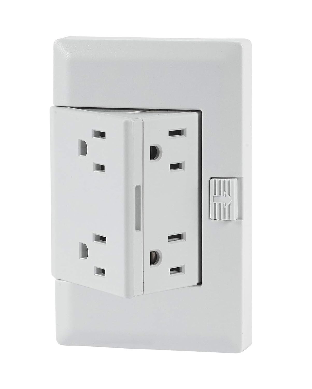 theOUTlet Basic - 15 Amp 125 Volt Permanent Outlet Extender 4 Receptacles White gallery