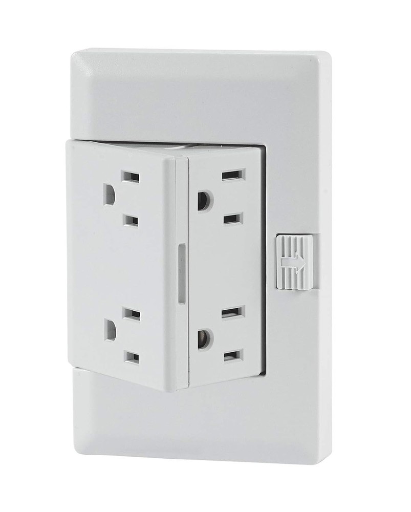 theOUTlet Basic - 15 Amp 125 Volt Permanent Outlet Extender 4 Receptacles White