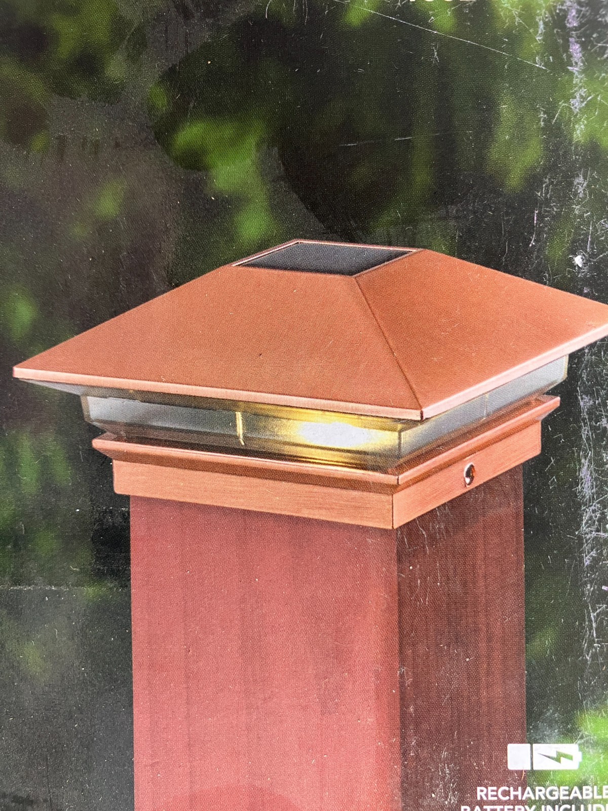 Veranda 1002964061 LED Solar Post Cap w/ Copper Finish 4”x 4” Post gallery