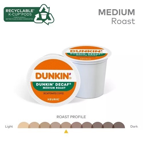 Dunkin' Decaf Coffee, Medium Roast Coffee K-Cup Pods, 88 Count gallery