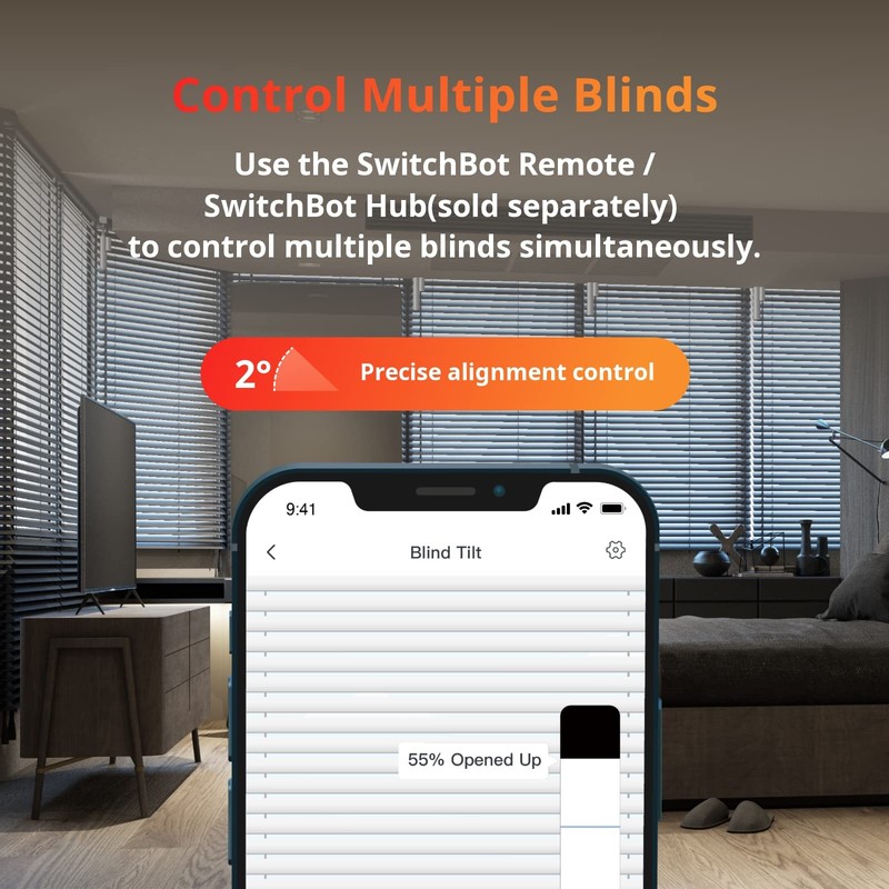 SwitchBot Blind Tilt Motorized Blinds - Smart Electric Blinds, Automatic Blinds gallery