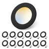 12 Pack 6 inch LED Can Recessed Lights 12W 1100LM 5CCT Selectable Dimmable Black gallery