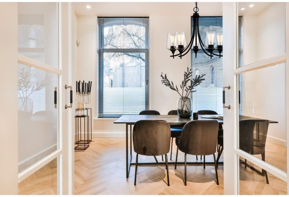 5 Light Chandelier Transitional Style Contemporary Bohemian #R070 gallery