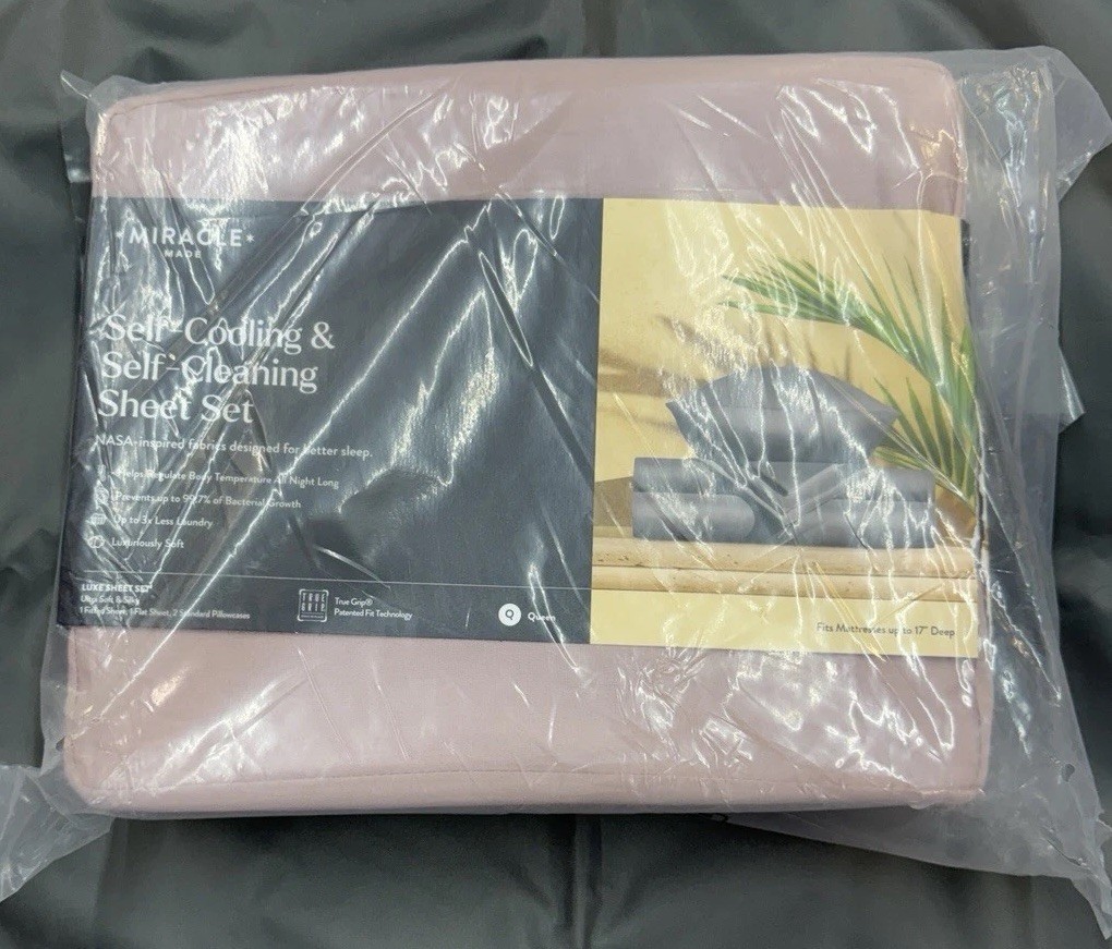 Miracle Made Self-Cooling & Self-Cleaning Queen Sheet Set Pink New gallery