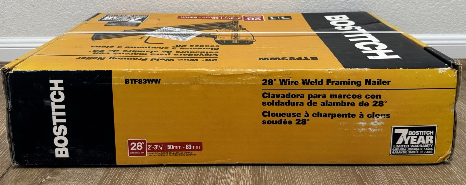 BOSTITCH 28 Degree Pneumatic Top Load Wire Weld Framing Nailer BTF83WW 3.25” gallery