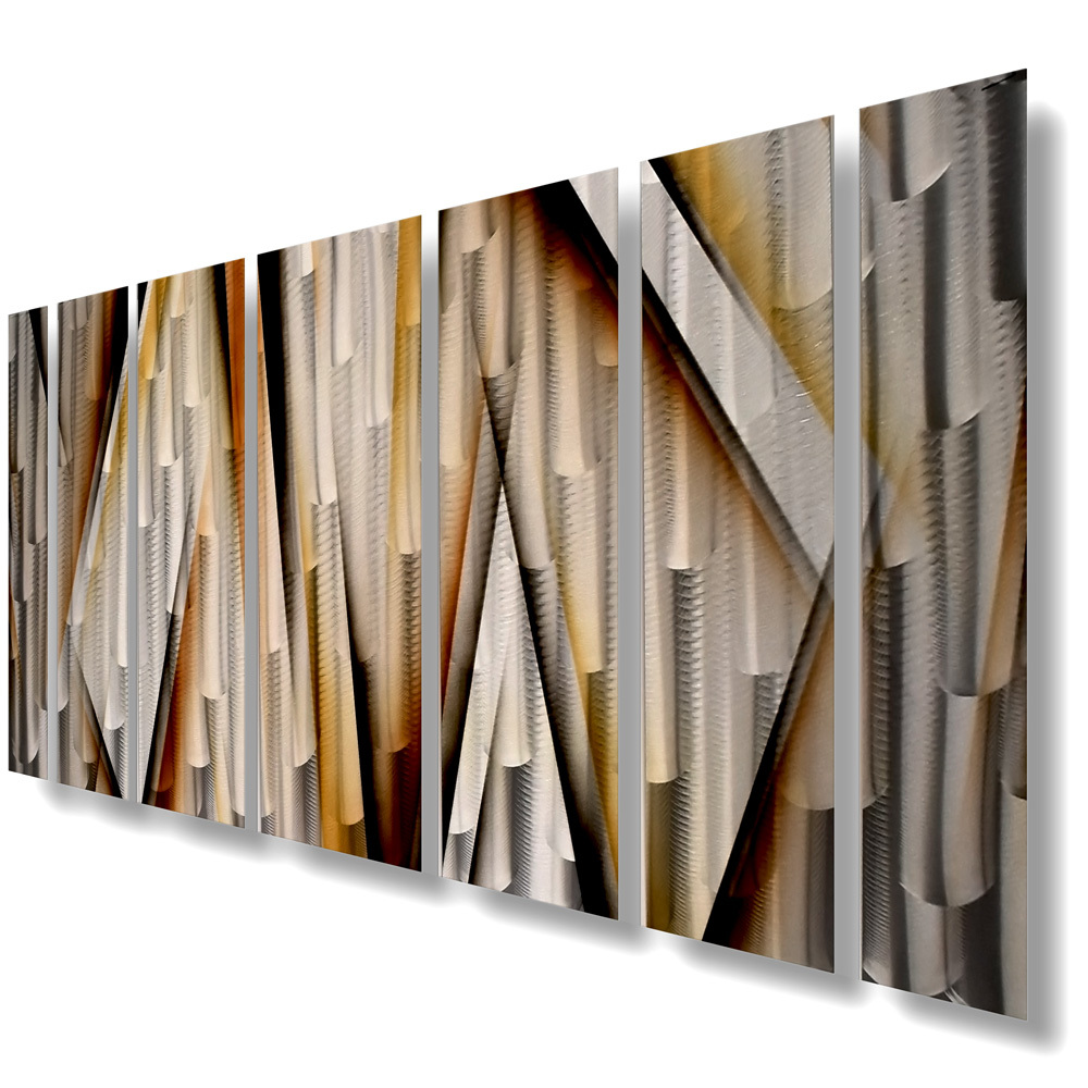 Modern Contemporary Abstract Metal Wall Art Sculpture Brown Painting Home Decor gallery