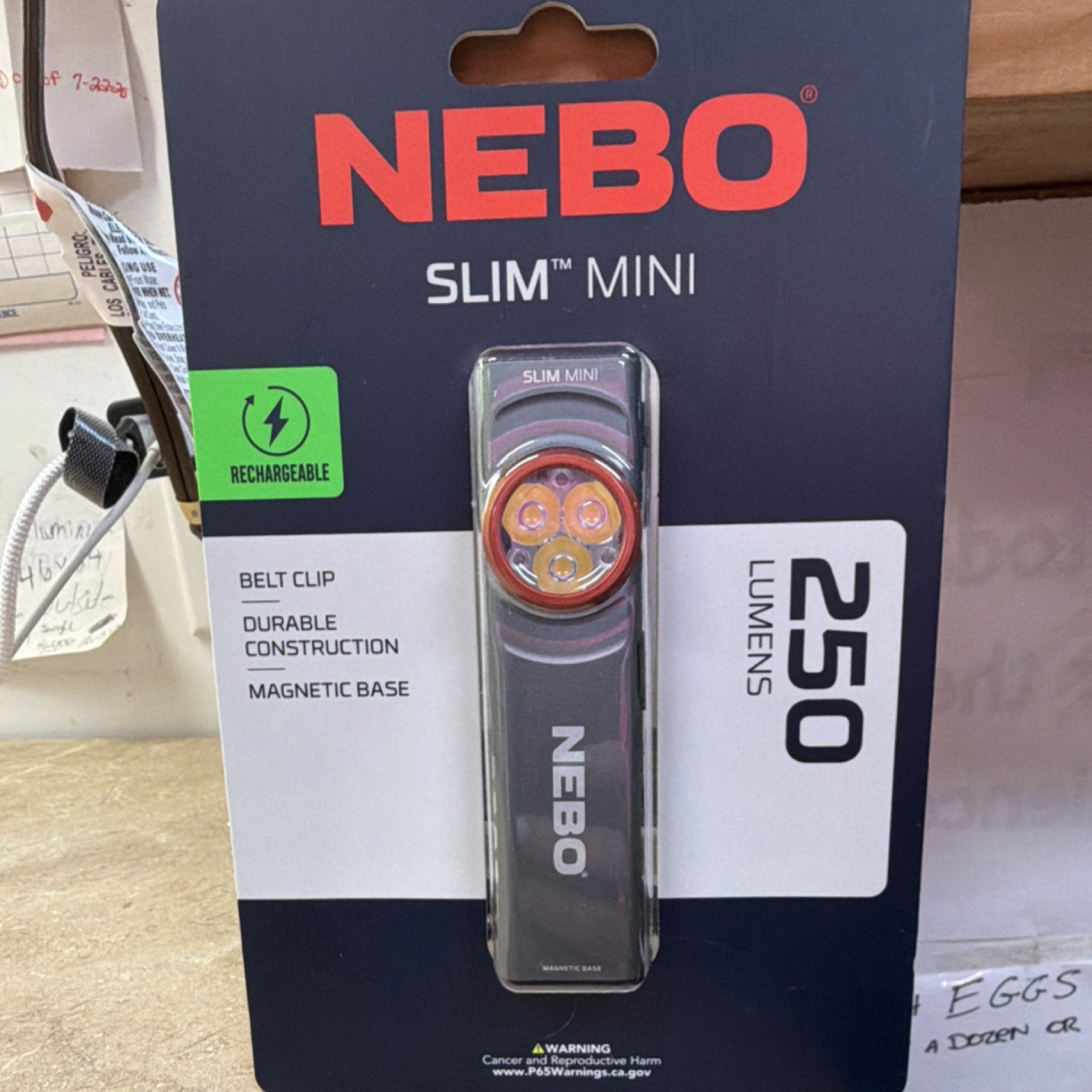 NEBO Slim Mini Rechargeable LED Flashlight 250 Lumens Magnetic Base gallery