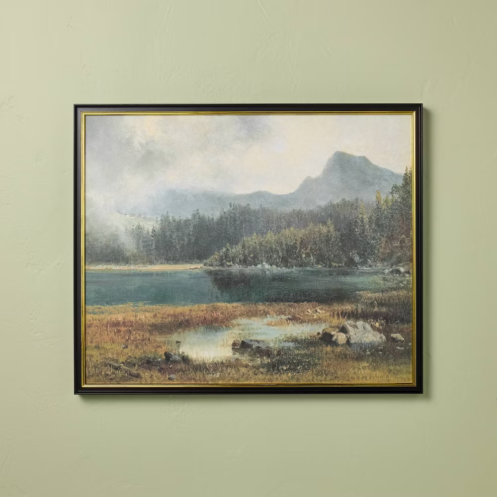 20"x24" Horizontal Landscape Mountain Framed Wall Art - Hearth & Hand with gallery