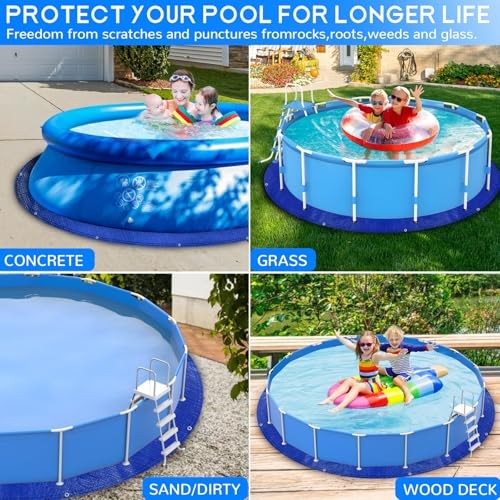 Pool Pads for Above Ground Pool, Pool Mat Tarp for Under Pool Ground Cloth 18FT gallery