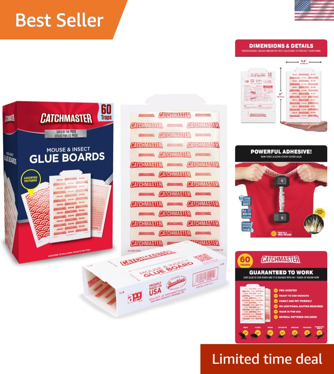 Bulk 60 Non-Toxic Glue Traps for Mice & Bugs - Safe Pet-Friendly Pest Solutions gallery