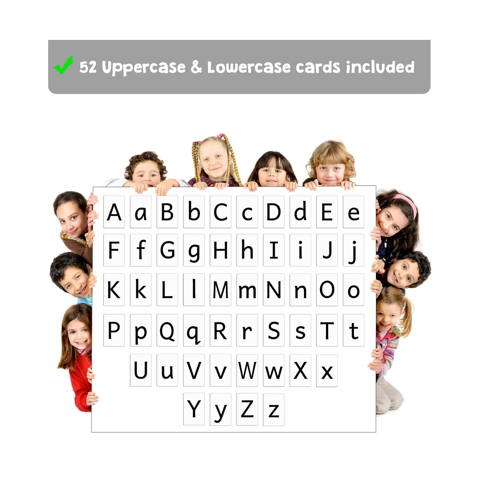 Magnetic Big Alphabet ABC Flash Cards - 52 Sturdy Uppercase & Lower... Fast Ship gallery