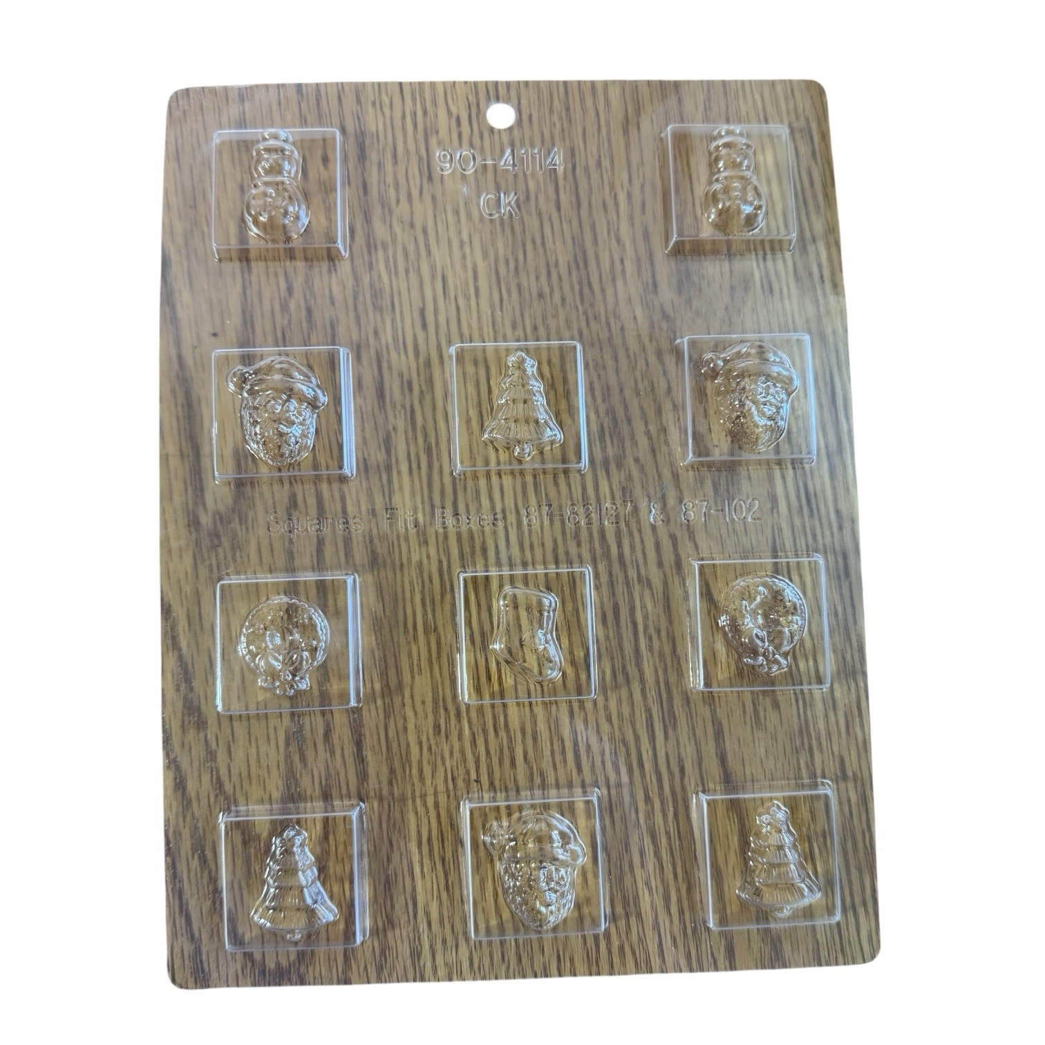 Chocolate Molds Square and Rectangle Gift Boxes With Bow Santa Snowman Bell gallery