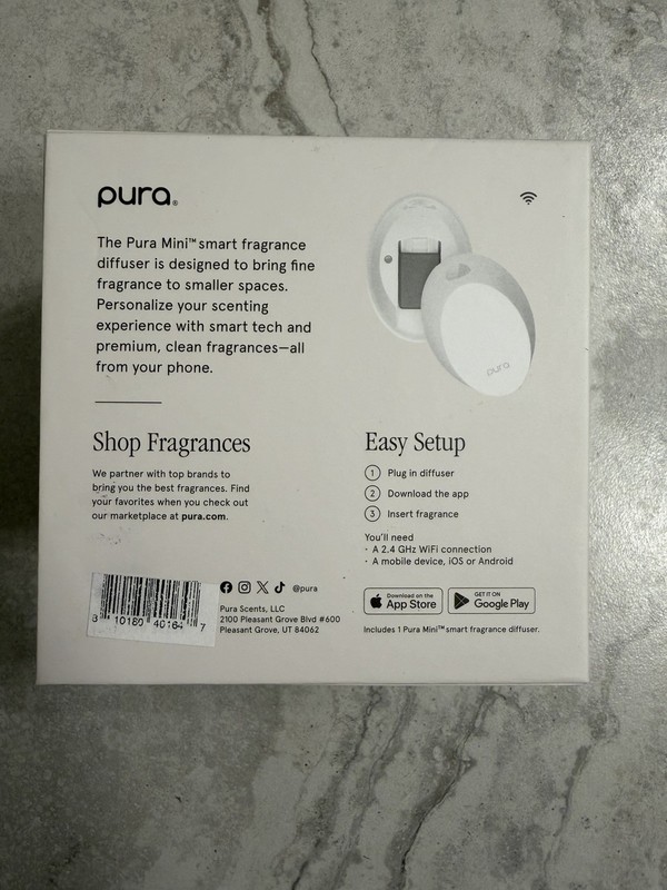 PURA Mini Smart Fragrance Diffuser White Alexa Google Assistant NO FRAGRANCE gallery