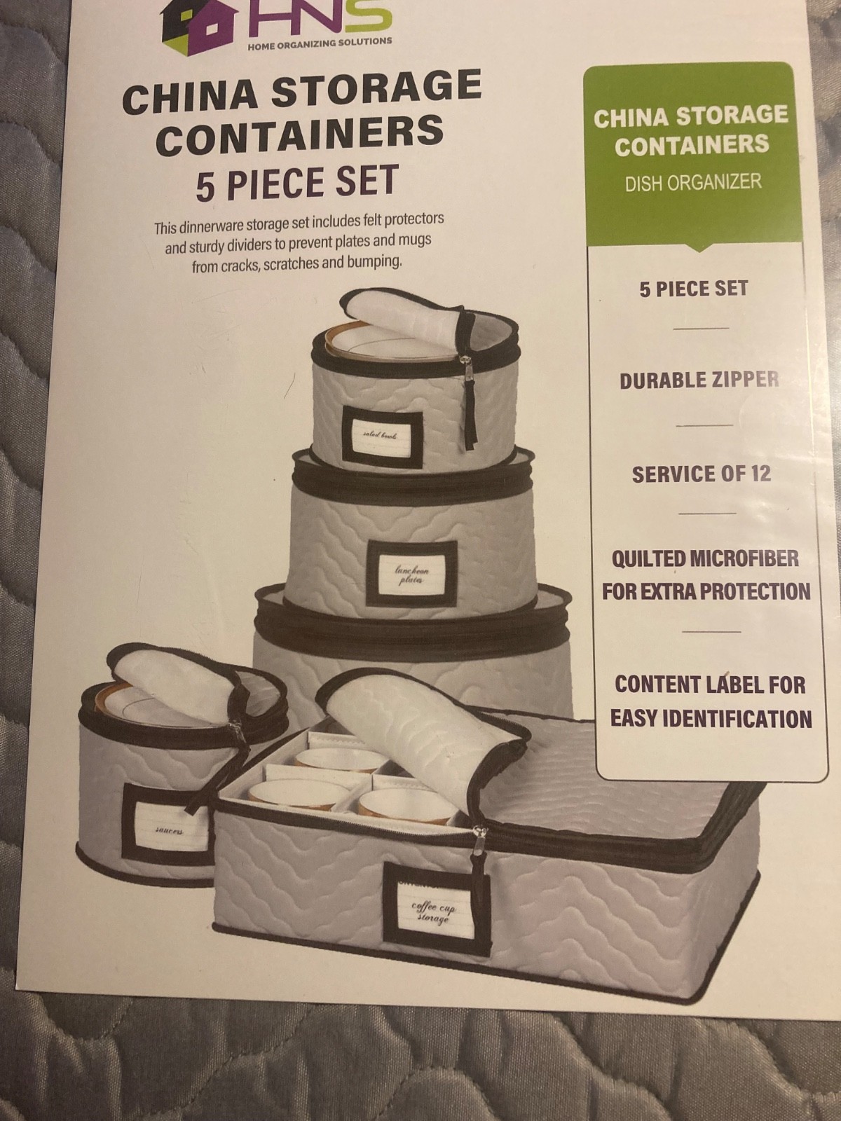 China Storage Containers Quilted 5 Piece Set Chinaware Dinnerware Storage Case gallery