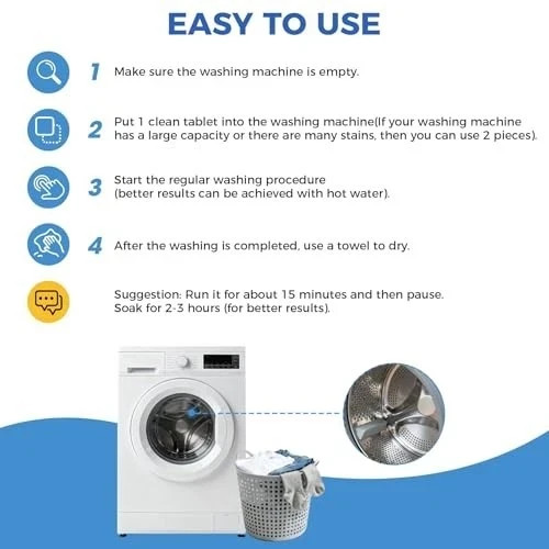 Uproot Clean Washing Machine Cleaner Tablets - 24 Pack for a 12 Month Supply. Fo gallery