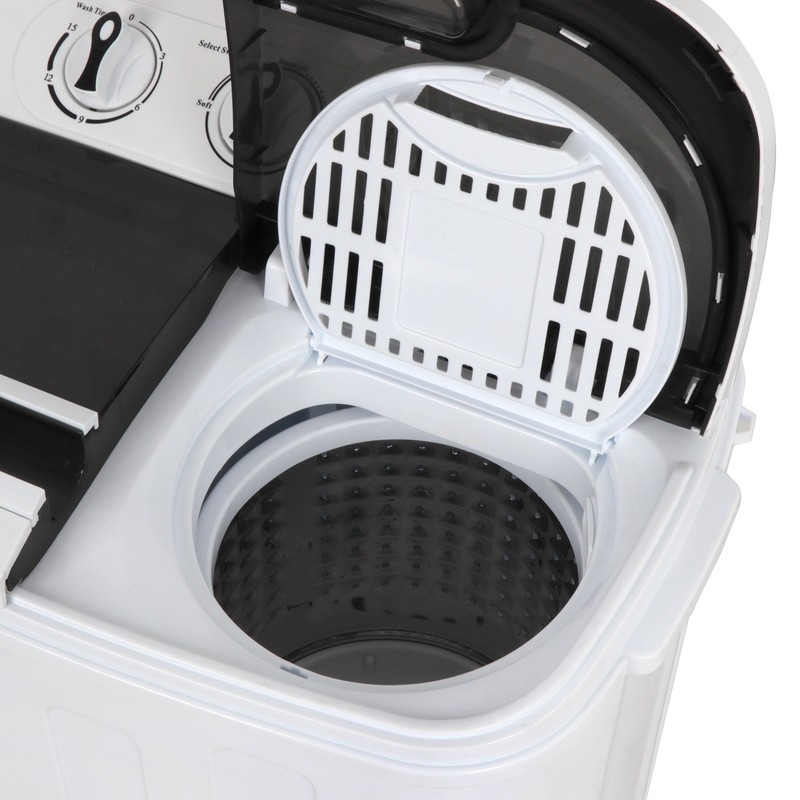 Mini Washing Machine Compact Portable Washer & Dryer with Spin Dryer, White gallery