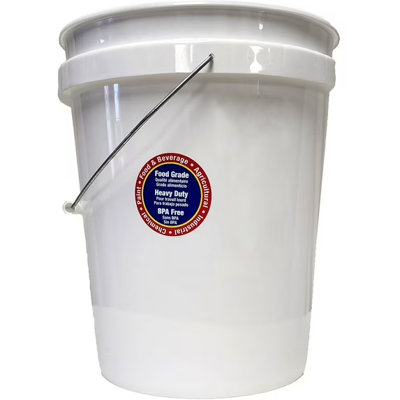 (2 pack) United Solutions 5 Gallon Round Utility Bucket, Comfort Handle, Plastic gallery
