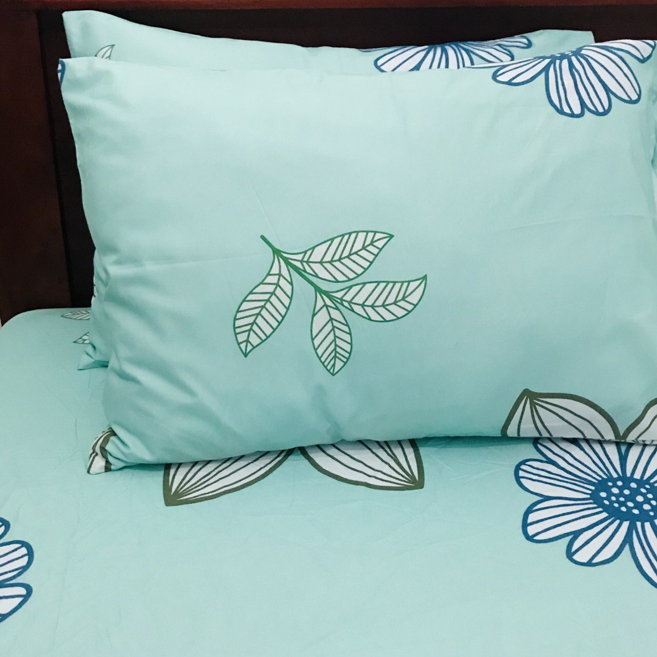 Set Cover Bedding Poly Cotton King Fitted Sheet Luxury New 2 Pillowcases Floral gallery