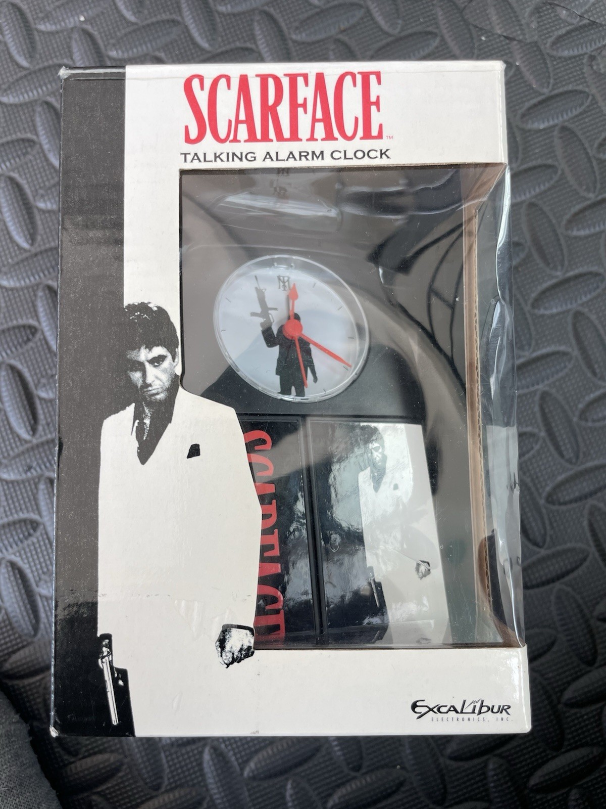 SCARFACE TALKING ALARM CLOCK MODEL # PJ324 EXCALIBUR UNIVERSAL gallery