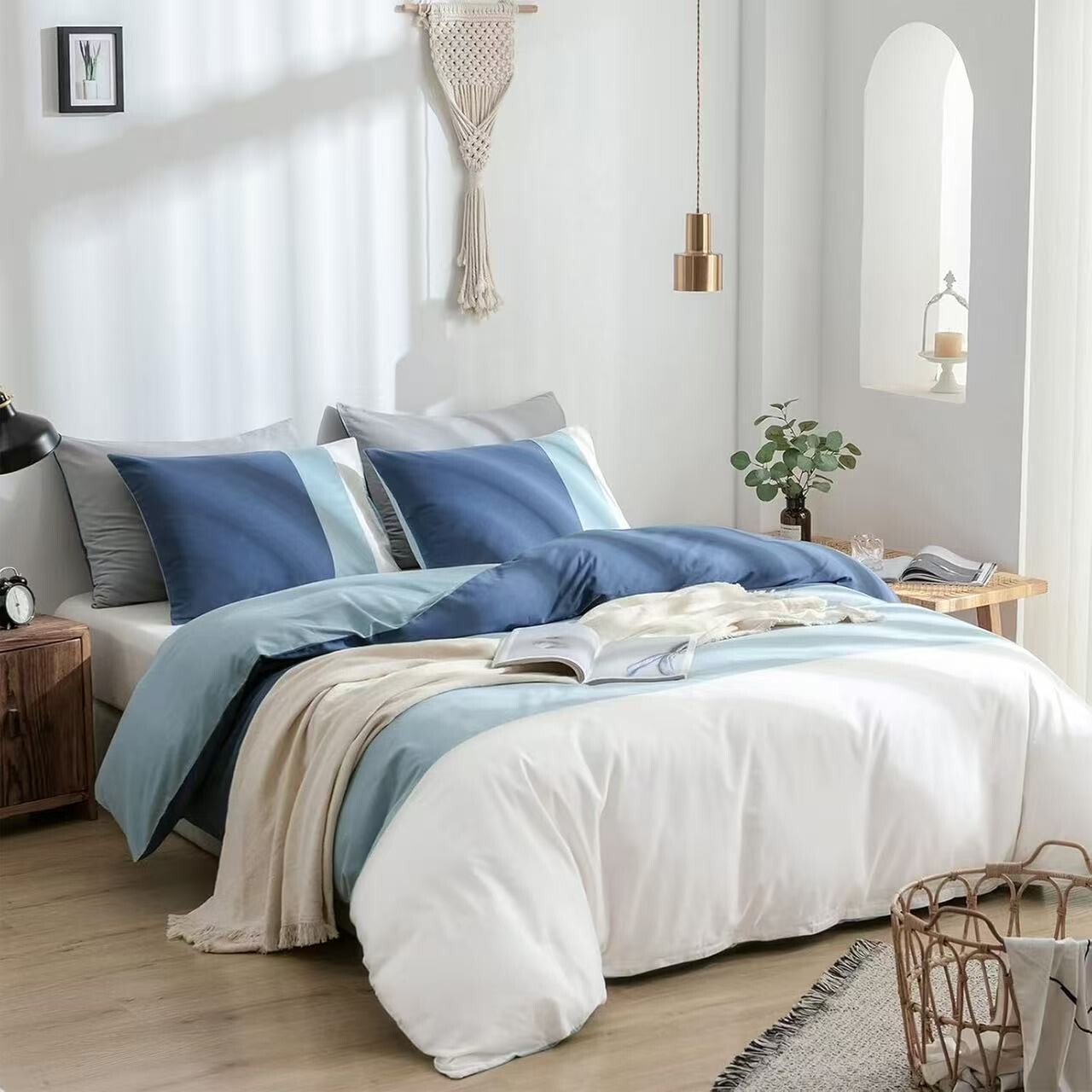 Warmdern Bedding 100% Cotton Ultra Soft 3pcs Duvet Cover Set King Queen Twin gallery
