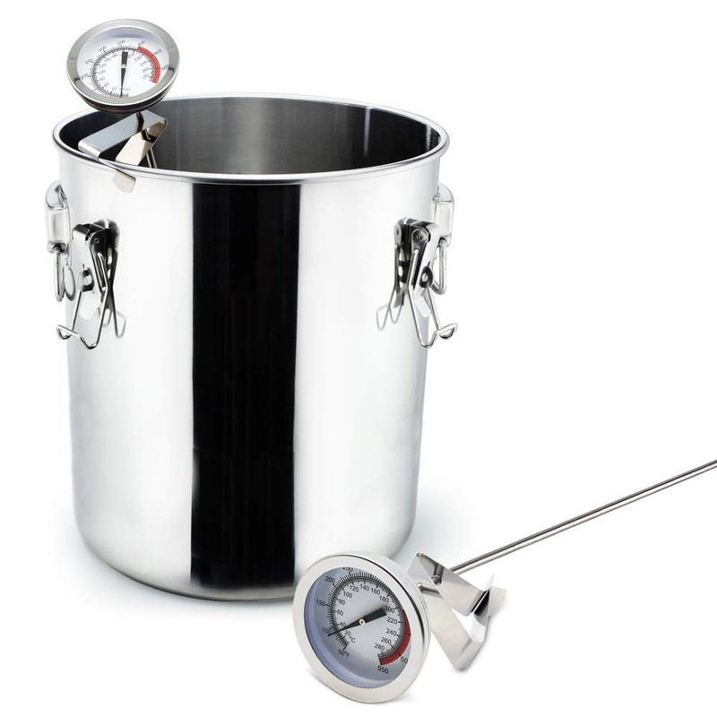 Deep Fryer/Candy/Turkey Thermometer with Clip&15 inch stem - Professional Kitche gallery