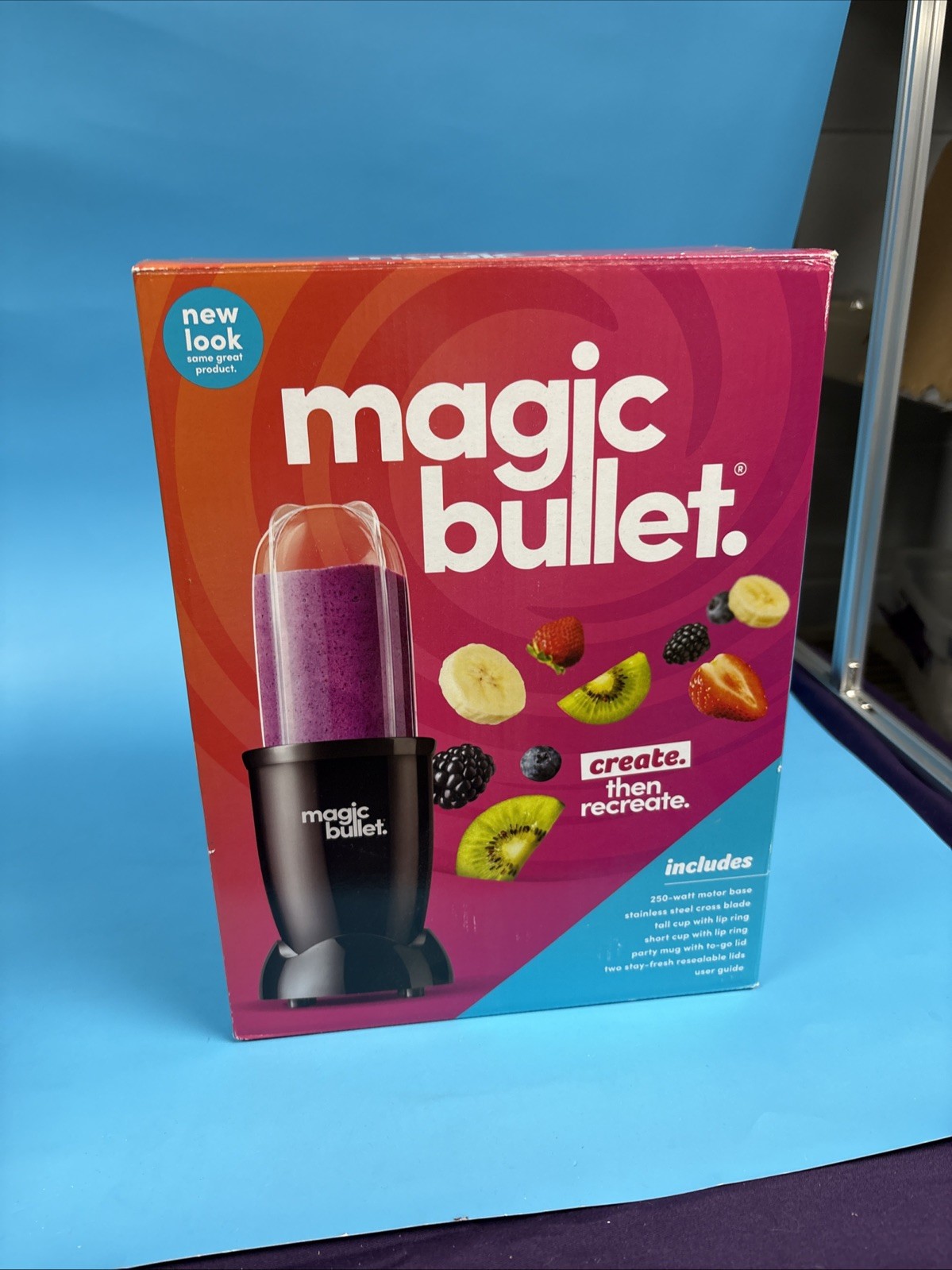 Magic Bullet 250 Watts 7 Piece Personal Blender 18 oz. MBR-0701AKP Black NEW gallery