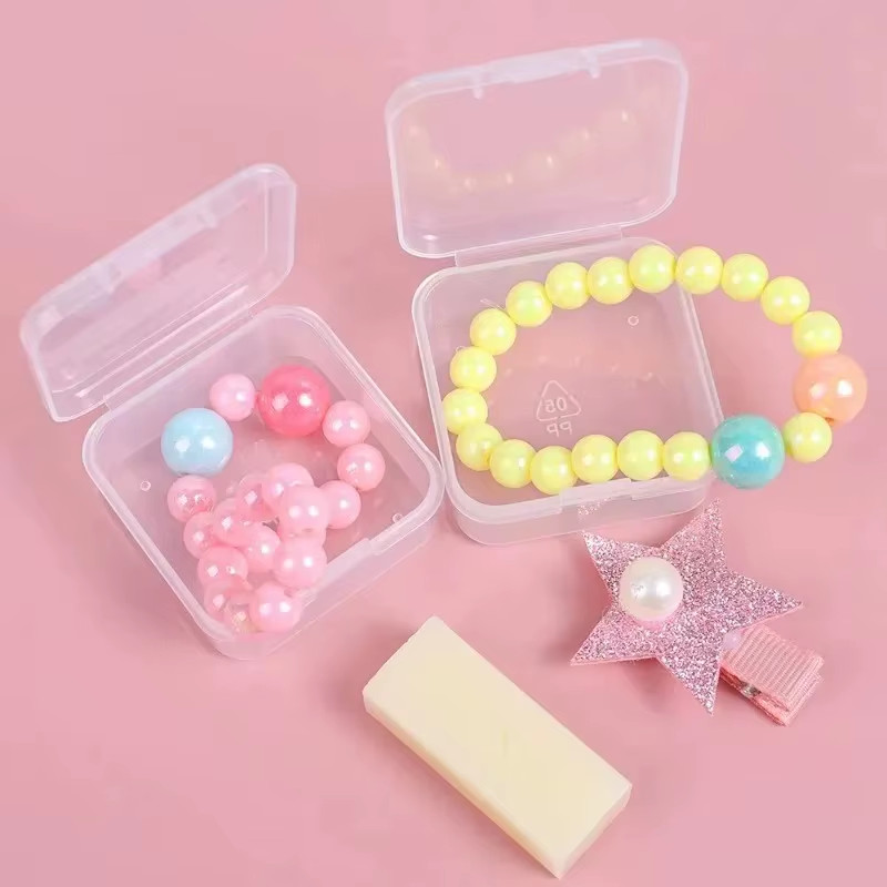 60/6PCS Mini Storage Box Transparent Plastic Jewelry Storage Box Container Porta gallery