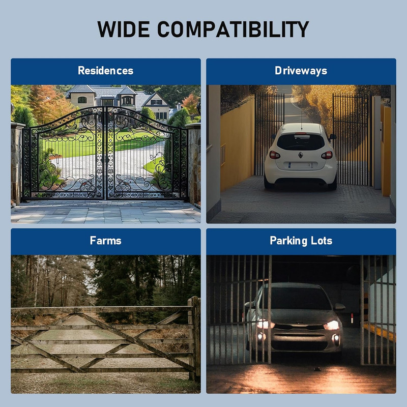 Automatic Gate Opener Kit, App Compatible Smart Single Swing Gate Opener for Doo gallery