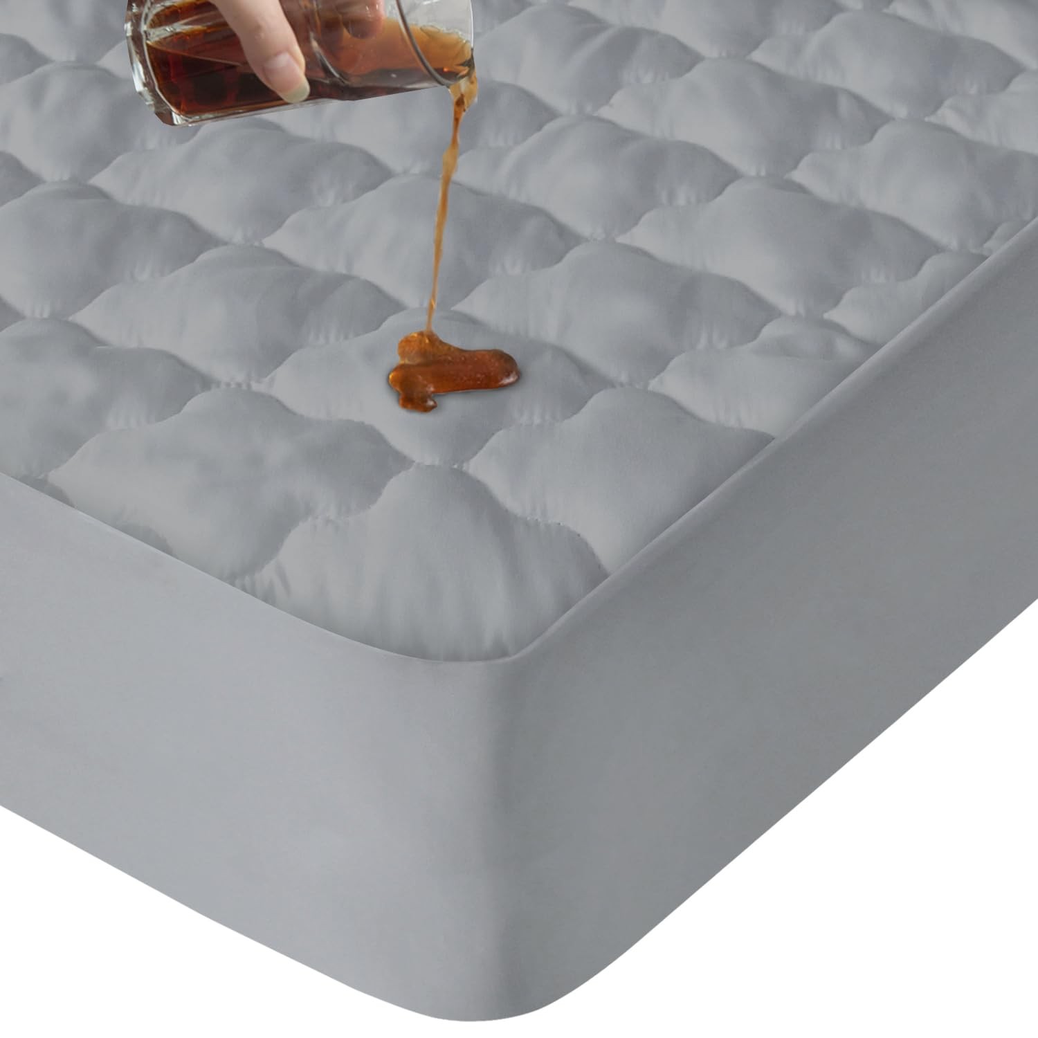 Twin Extra Long (XL) Mattress Protector Pad Waterproof Quilted, Breathable & ... gallery