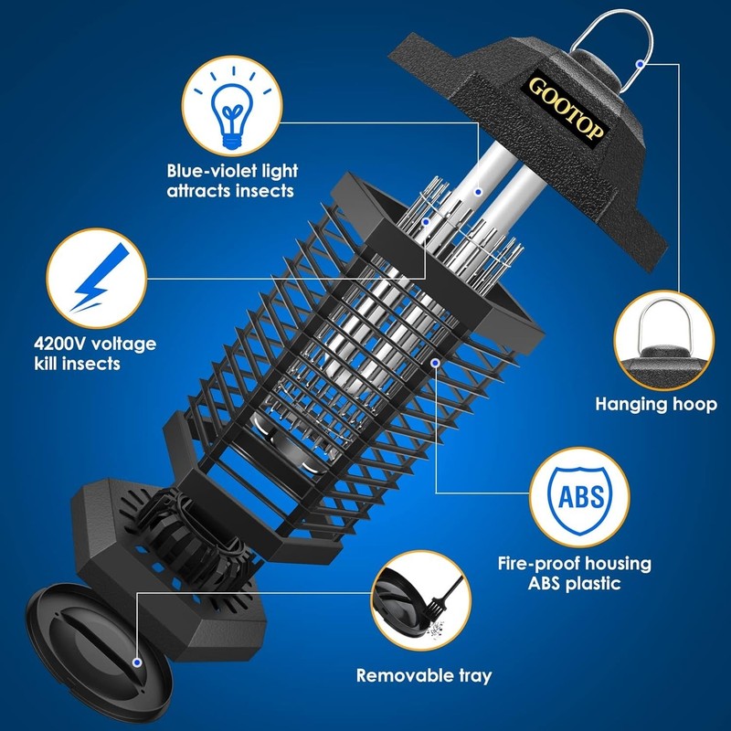 Electric Bug Zapper for Gardens & Patios – Effective Against Flying Insects gallery