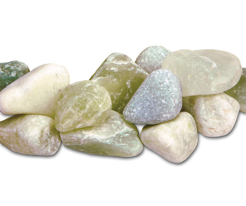 NEW Jade Green Tint Loose Decorative River Rocks Bowl Vase Filler 2 lb 1-2 in. gallery