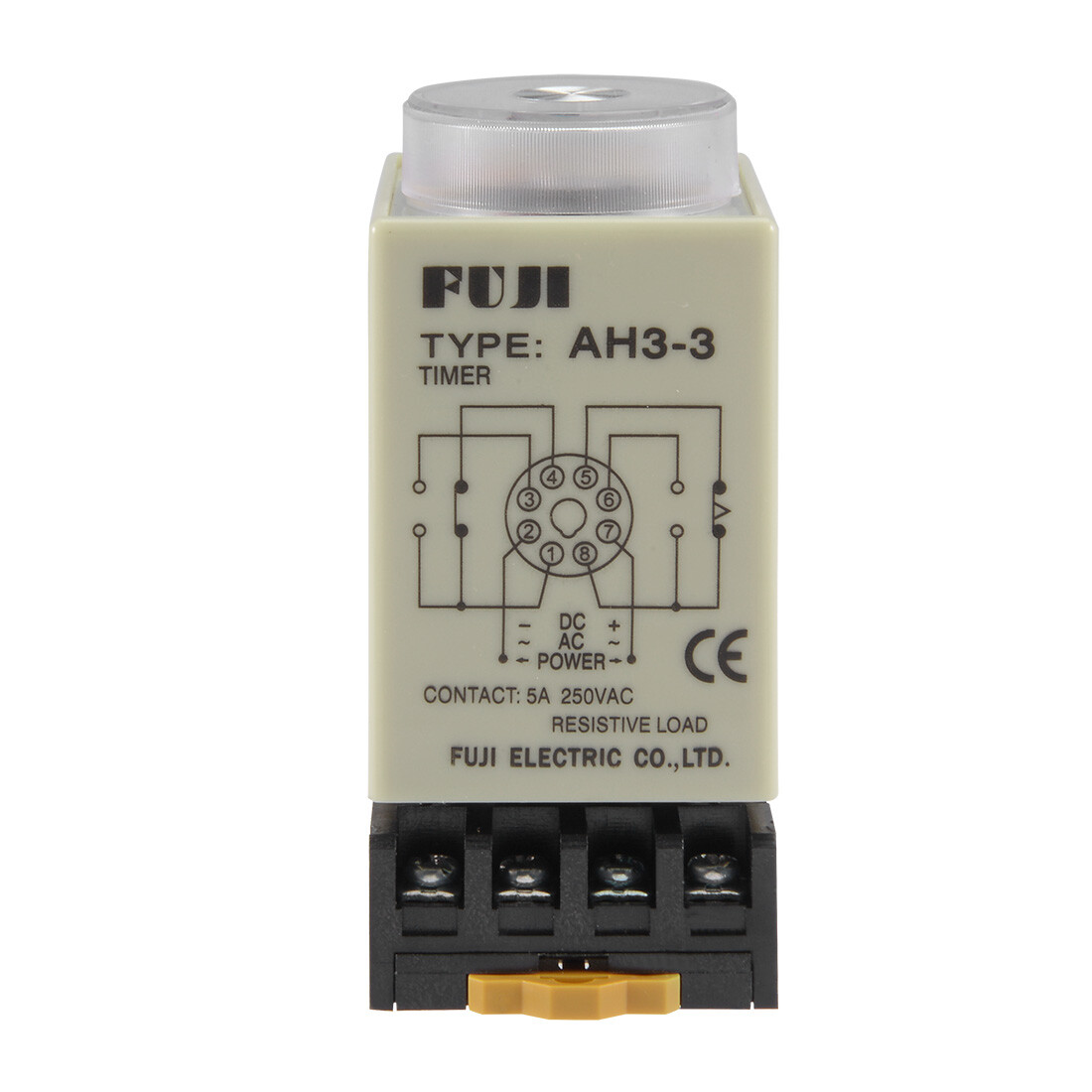 Time Relay 24VAC 10S 8 Terminals Range Adjustable Delay Timer AH3-3 base gallery