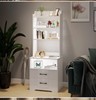 Tall Nightstand With Charging Station 54" Smart Nightstand With Led Lights Moder gallery
