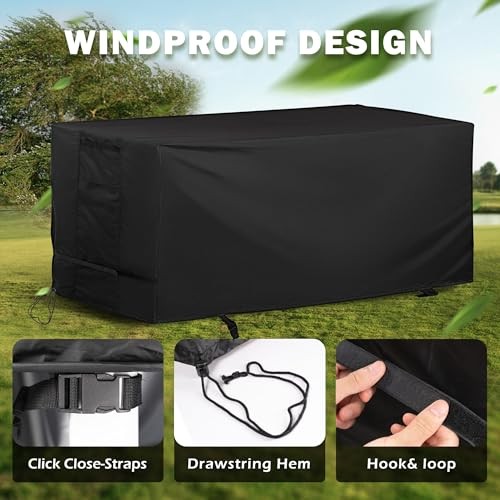 Rectangular Outdoor Table Cover Weatherproof, 64 Rectangular-64"L x 38"D x 28"H gallery