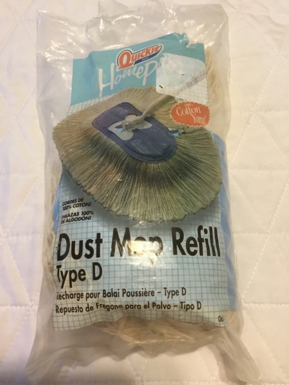 Quickie HomePro 100% Cotton Dust Mop Refill Type D Cleaning 1998 gallery