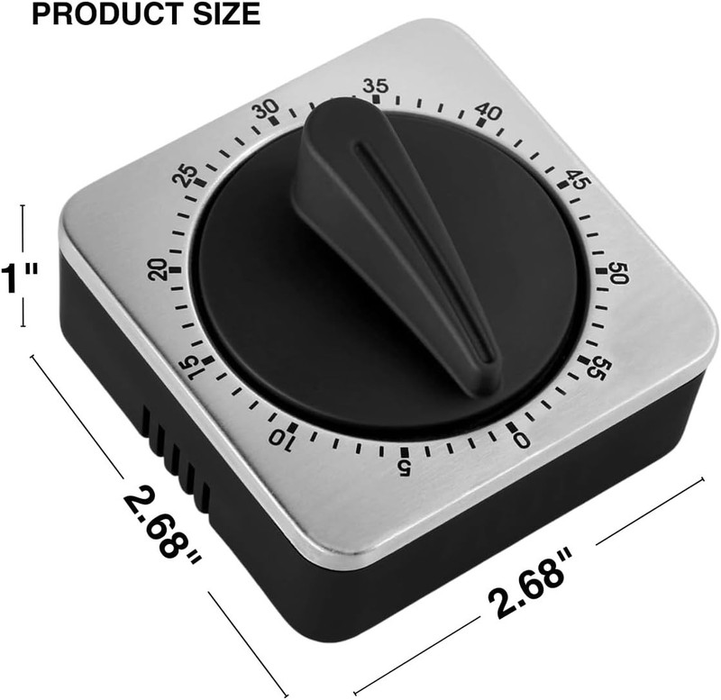 Mechanical Kitchen Timer Magnetic with Loud Alarm, 60-Minute Manual Wind Up A... gallery